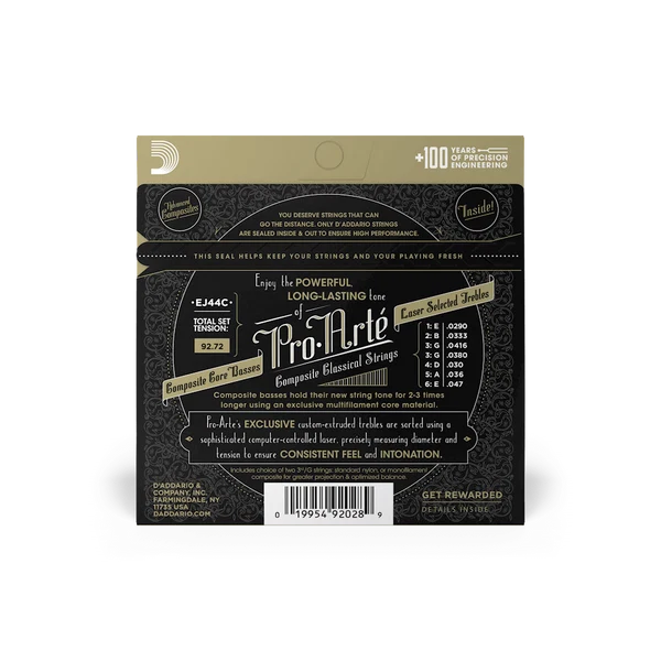 Dây Guitar Classic D'Addario EJ44C Pro-Arté Composite Extra-Hard