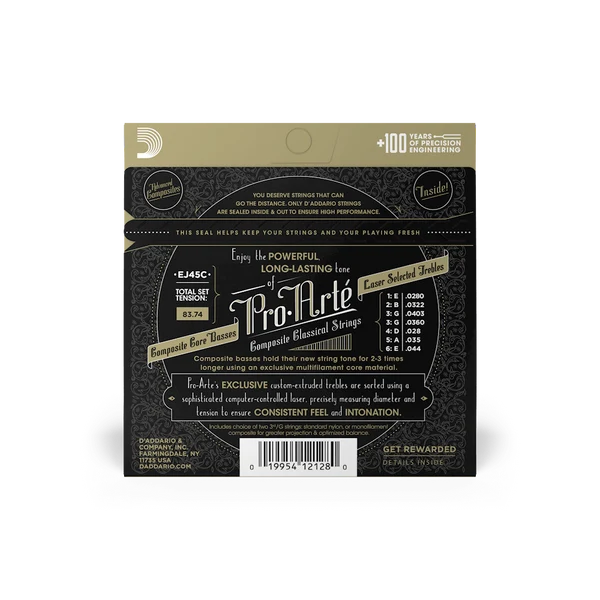 Dây Guitar Classic D'Addario EJ45C Pro-Arté Composite