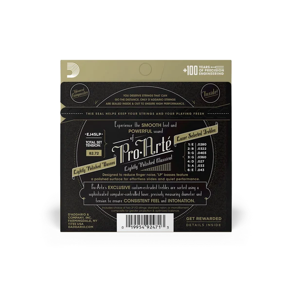 Dây Guitar Classic D'Addario EJ45LP Lightly Polished