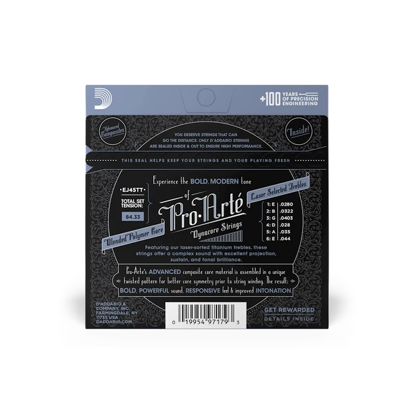 Dây Guitar Classic D'Addario EJ45TT Dynacore Titanium Normal