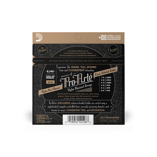 Dây Guitar Classic D'Addario EJ45 Pro-Arté Nylon