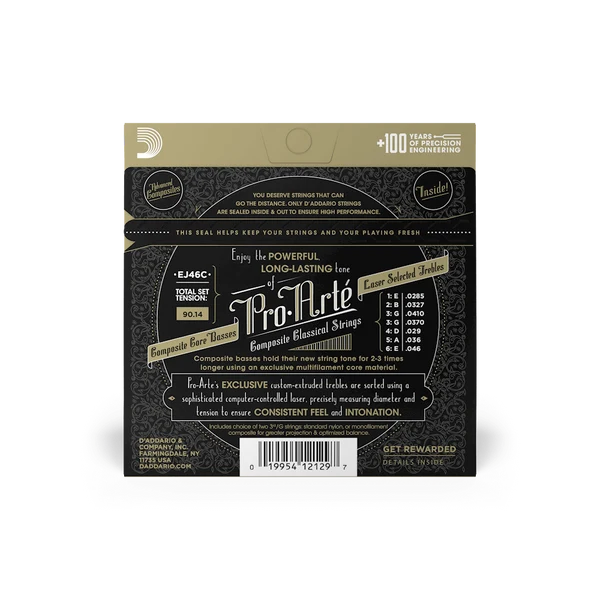 Dây Guitar Classic D'Addario EJ46C Pro-Arté Composite Hard