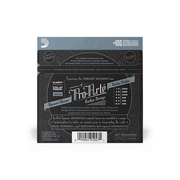 Dây Guitar Classic D'Addario EJ46FF Pro-Arté Carbon Hard