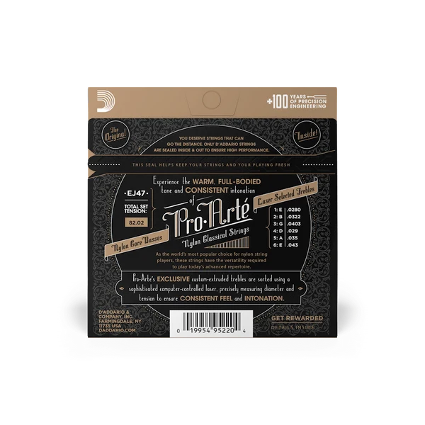 Dây Guitar Classic D'Addario EJ47 Nylon 80/20 Bronze
