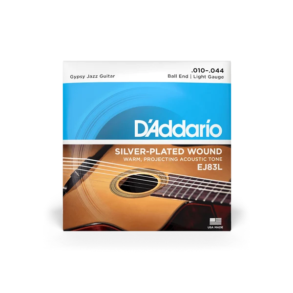 Dây Đàn Guitar Gypsy Jazz D'Addario EJ83L (Silver Wound, Ball End, Light 10-44)