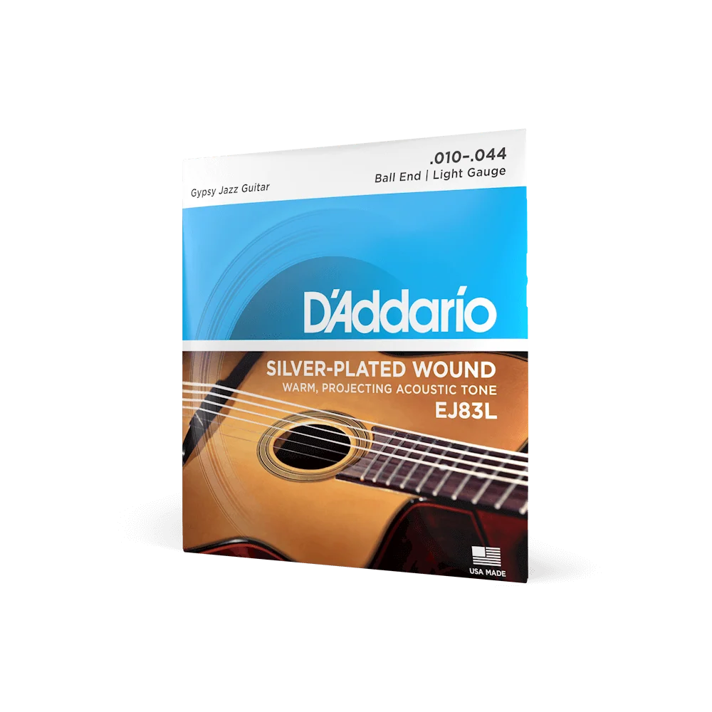 Dây Đàn Guitar Gypsy Jazz D'Addario EJ83L (Silver Wound, Ball End, Light 10-44)