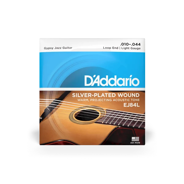 Dây Đàn Guitar Gypsy Jazz D'Addario EJ84L (Silver Wound, Loop End, Light 10-44)