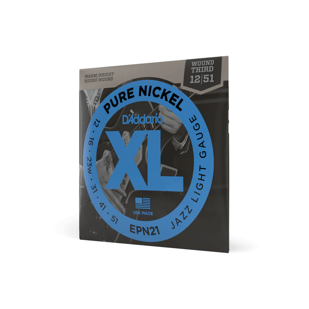 Dây Guitar Điện D'Addario EPN21 12-51 Pure Nickel Jazz