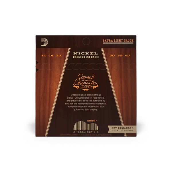 Dây Đàn Guitar Acoustic 12 Dây D'Addario NB1047-12 (Nickel Bronze, 10-47 Light)