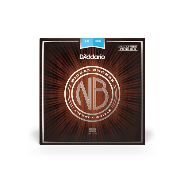Dây Đàn Guitar Acoustic D'Addario NB1252BT (Nickel Bronze Balanced Tension, 12-52)
