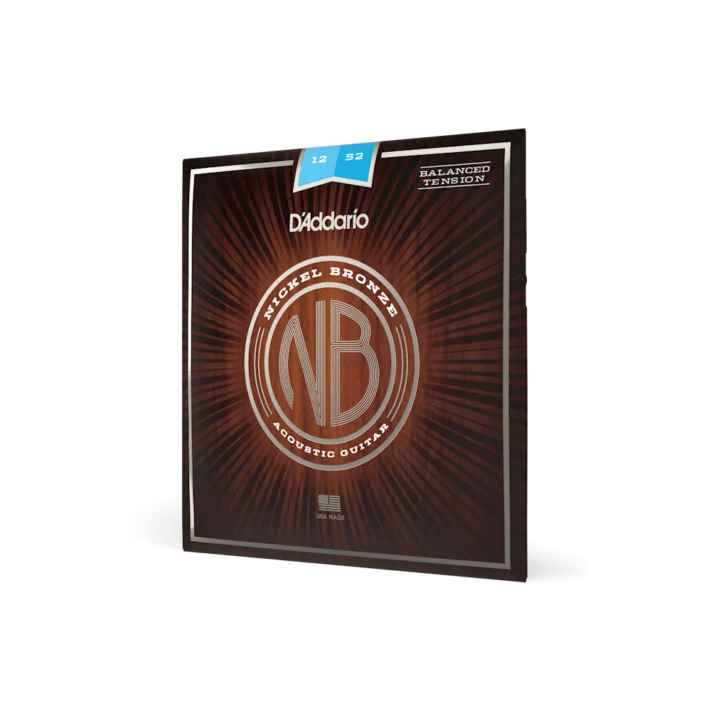 Dây Đàn Guitar Acoustic D'Addario NB1252BT (Nickel Bronze Balanced Tension, 12-52)