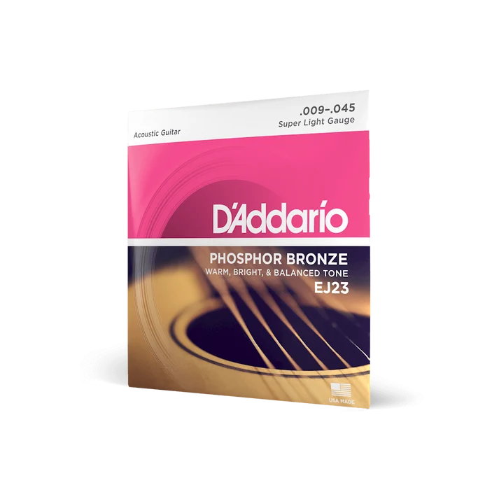 Dây Đàn Guitar Acoustic D'Addario EJ23 (Phosphor Bronze, 9-45 Super Light)