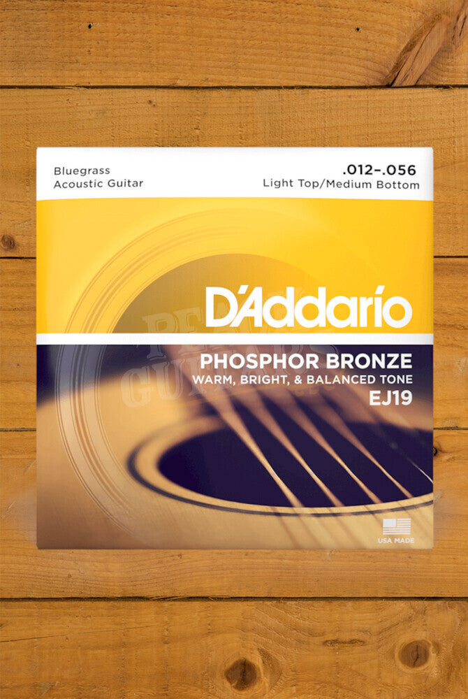 Dây Đàn Guitar Acoustic D'Addario EJ19 (Phosphor Bronze, 12-56 Bluegrass)