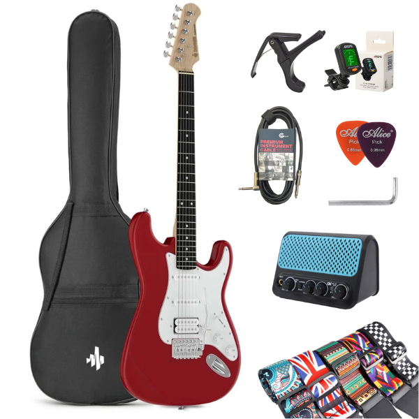 Đàn Guitar Điện Donner DST100 HSS Electric Guitar Combo, Purpleheart Fingerboard