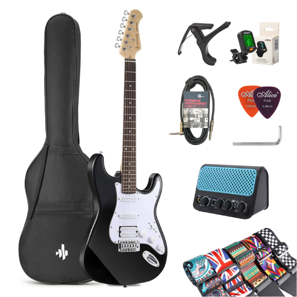 Đàn Guitar Điện Donner DST100 HSS Electric Guitar Combo, Purpleheart Fingerboard