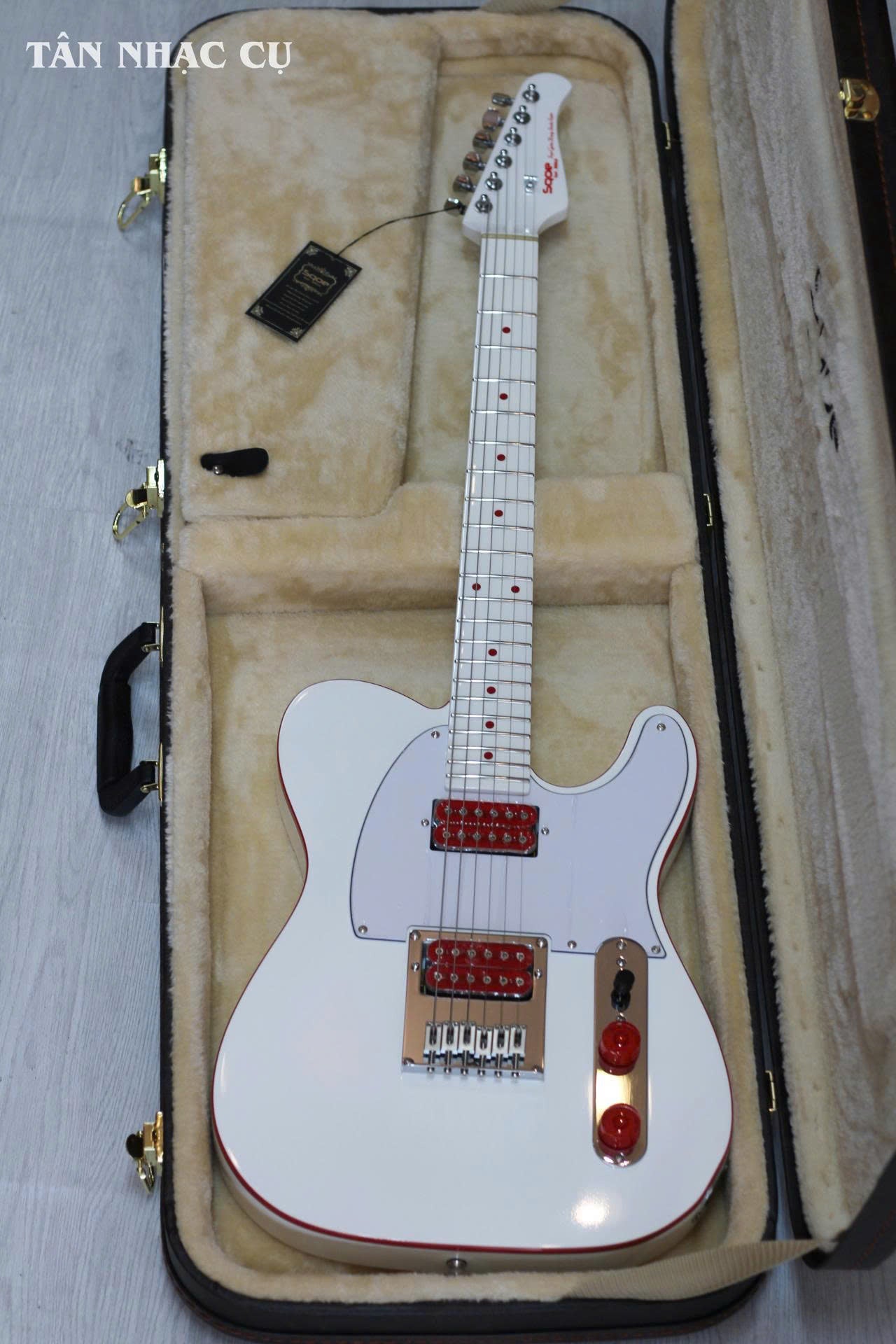 Đàn Guitar Điện Sqoe Custom Limited Edition SETL1008 HH Electric Guitar w/Case, Canadian Maple Fingerboard, Red Devil