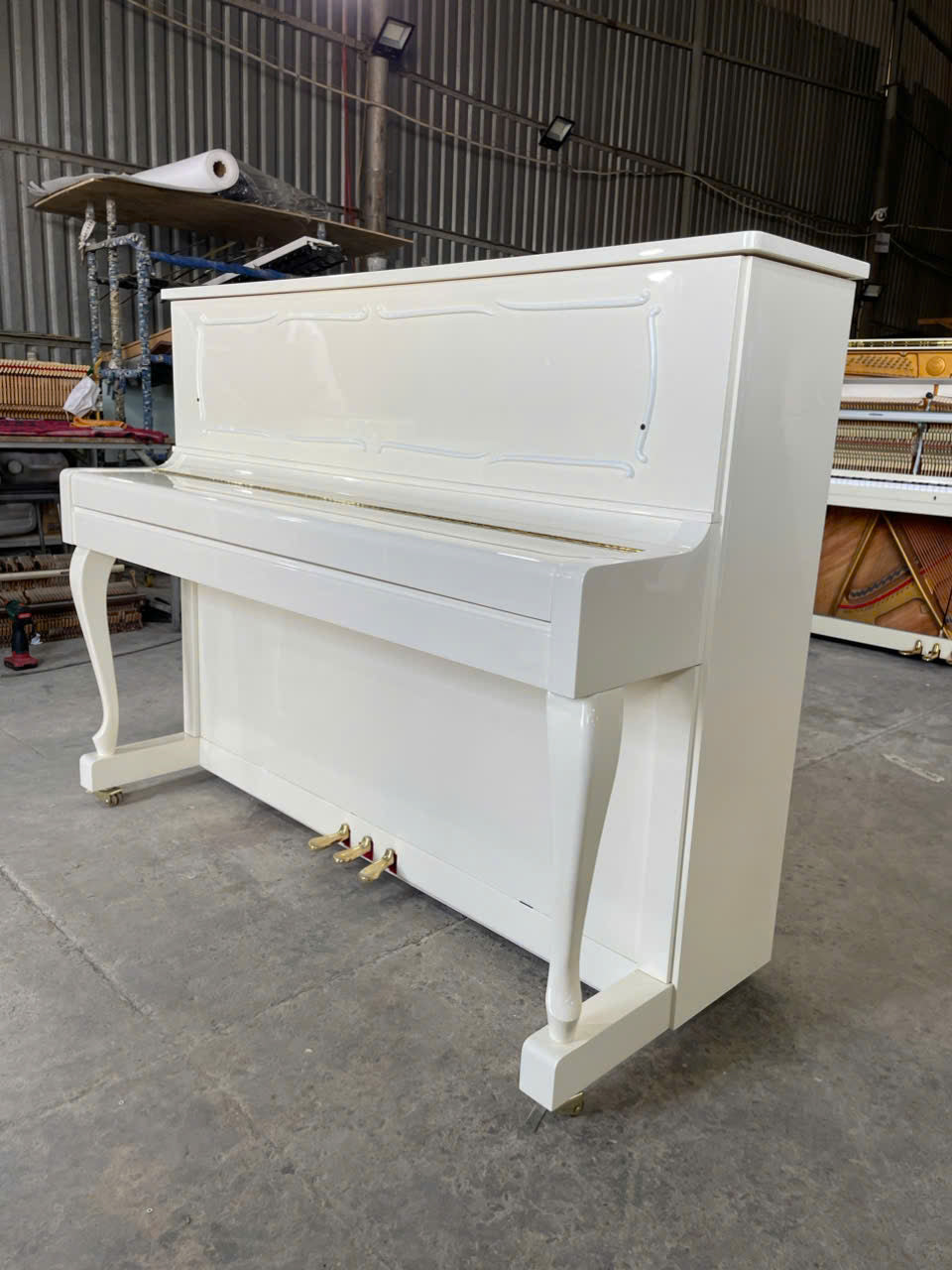 Đàn Piano Cơ Upright Wendl & Lung U118 White