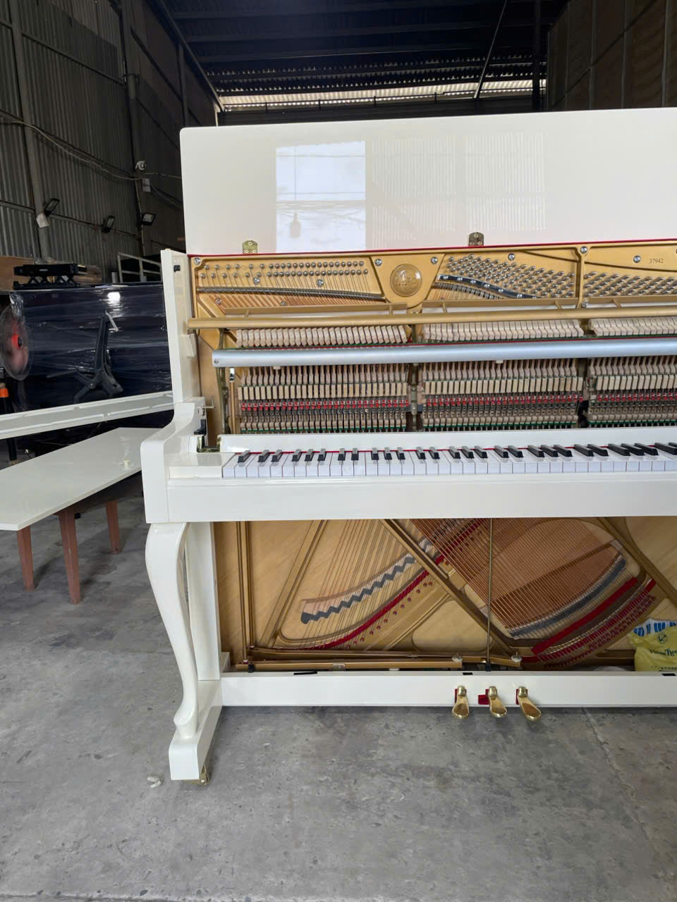 Đàn Piano Cơ Upright Wendl & Lung U118 White