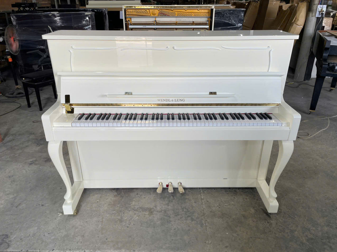 Đàn Piano Cơ Upright Wendl & Lung U118 White