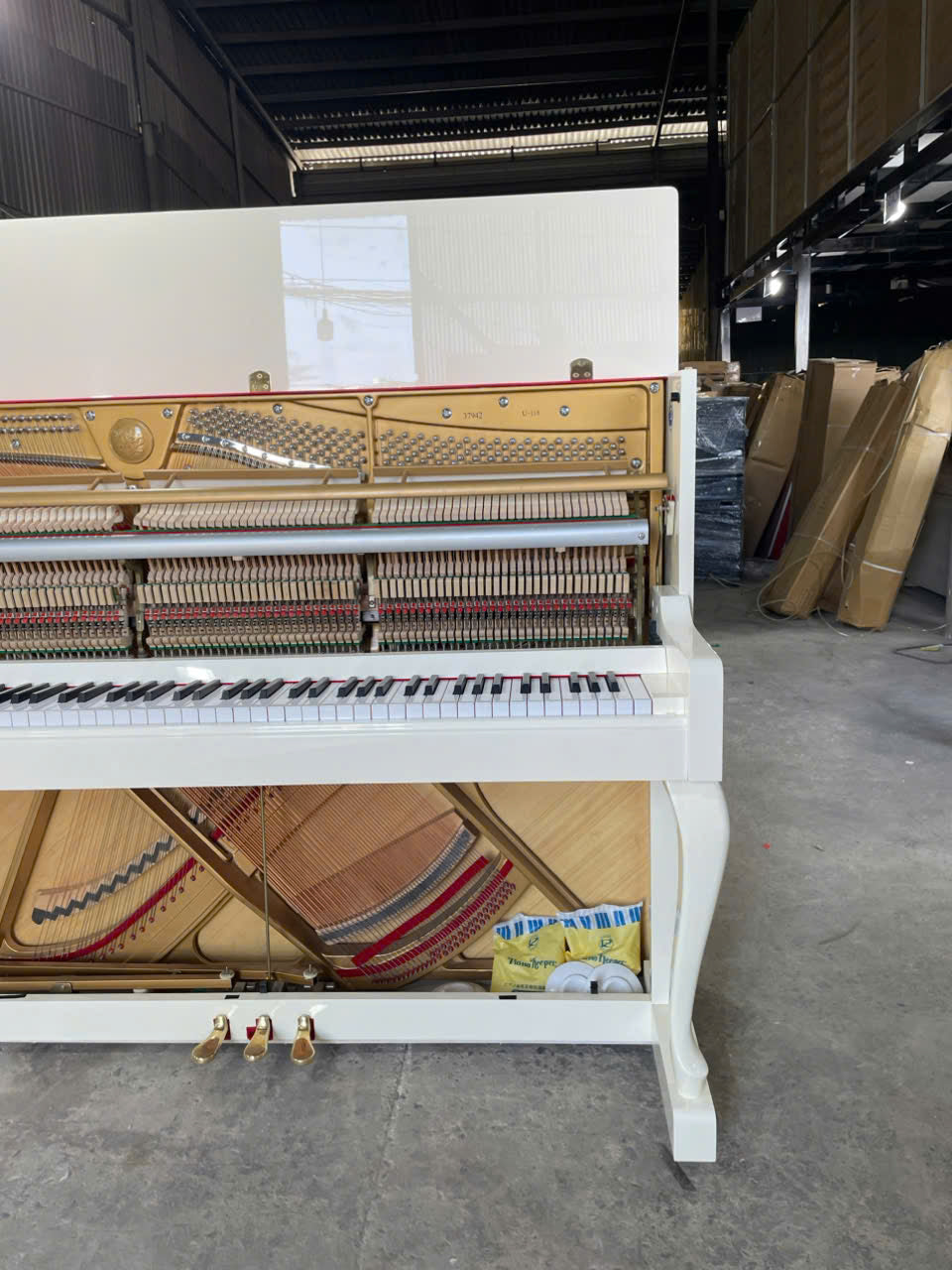 Đàn Piano Cơ Upright Wendl & Lung U118 White
