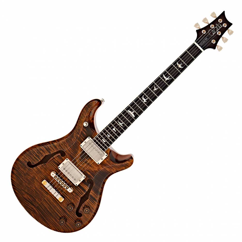 Đàn Guitar Điện PRS McCarty 594 Hollowbody II 10 Top/Back Guitar, Custom Color, Amber Wraparound Smokeburst