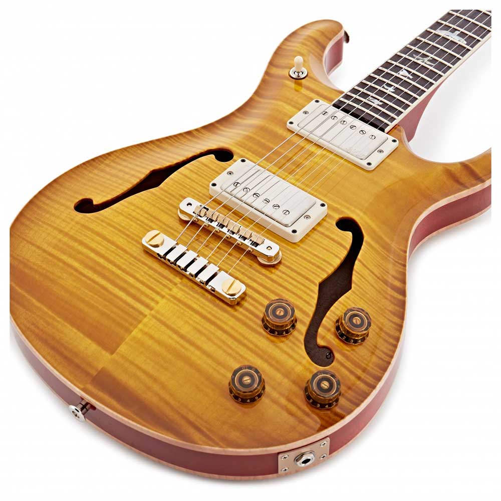 Đàn Guitar Điện PRS McCarty 594 Hollowbody II 10 Top/Back Guitar, Custom Color, Amber Wraparound Smokeburst