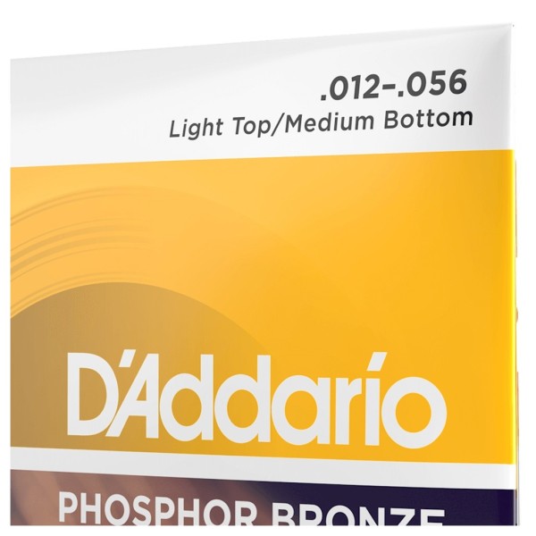 Dây Đàn Guitar Acoustic D'Addario EJ19 (Phosphor Bronze, 12-56 Bluegrass)