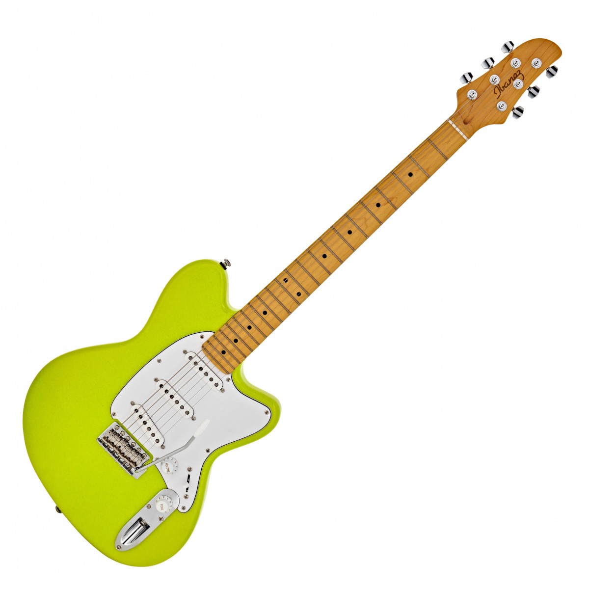 Đàn Guitar Điện Ibanez YY10 - Yvette Young Signature SSS, Maple Fingerboard, Slime Green Sparkle