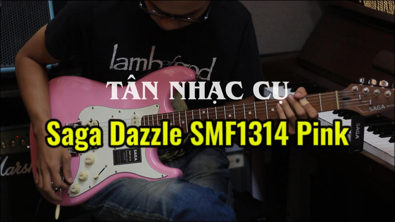 Đàn Guitar Điện Saga Dazzle SMF1314 Pink