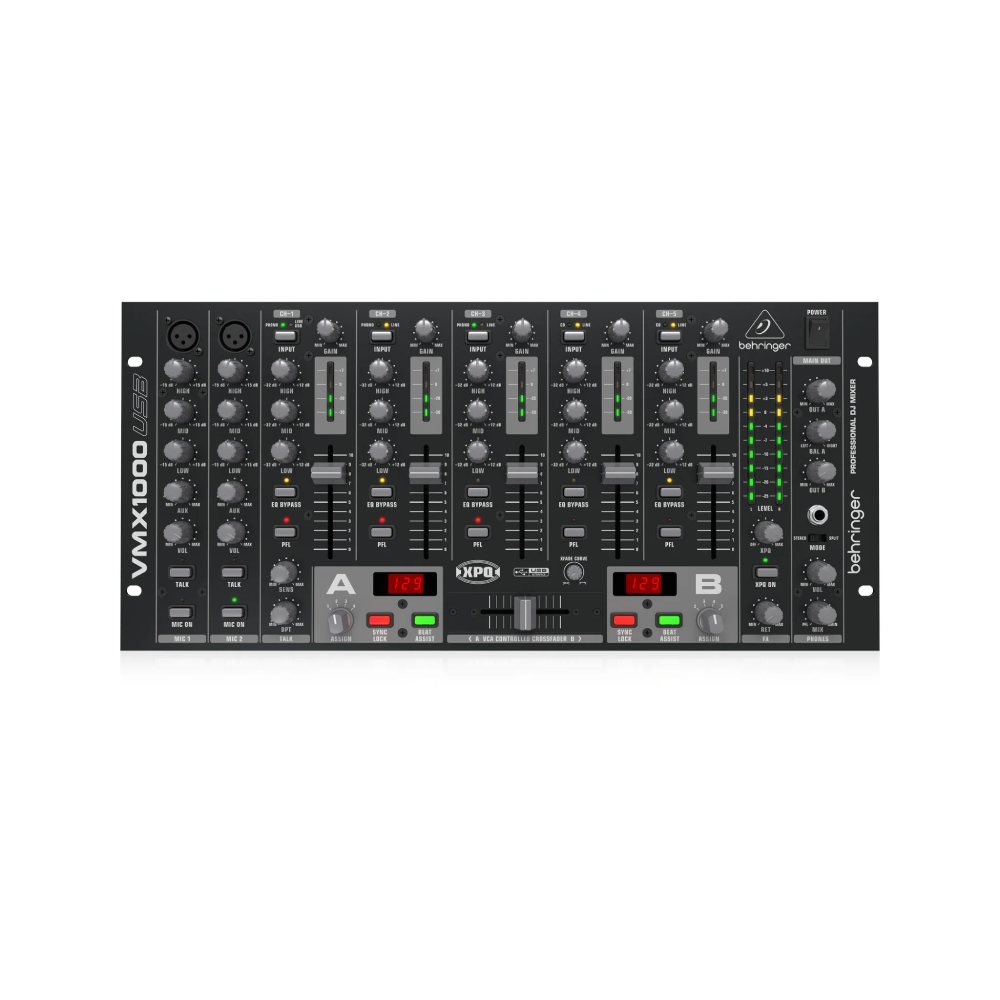 Behringer Pro Mixer VMX1000USB 5-channel DJ Mixer
