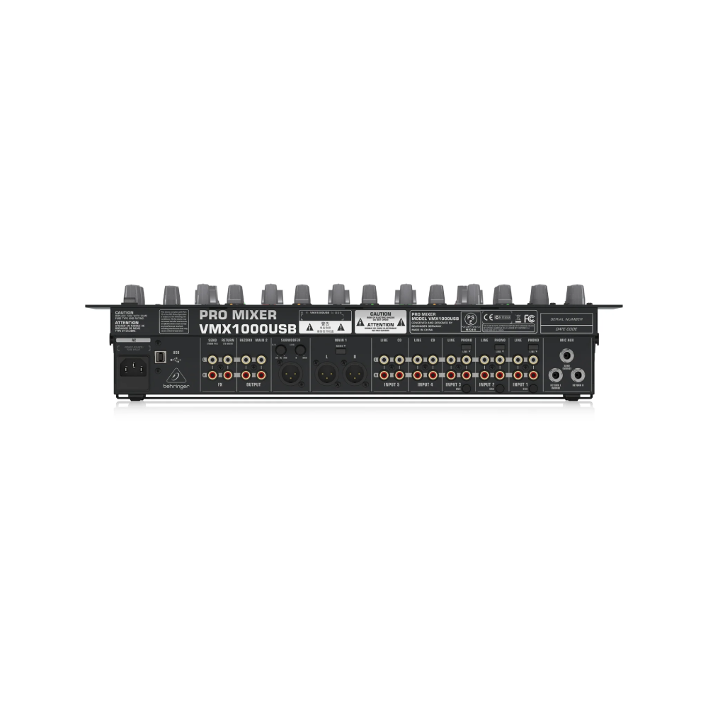 Behringer Pro Mixer VMX1000USB 5-channel DJ Mixer