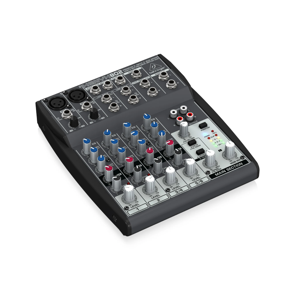 Behringer XENYX 802S Premium Analog 8-Input Mixer with USB Streaming Interface