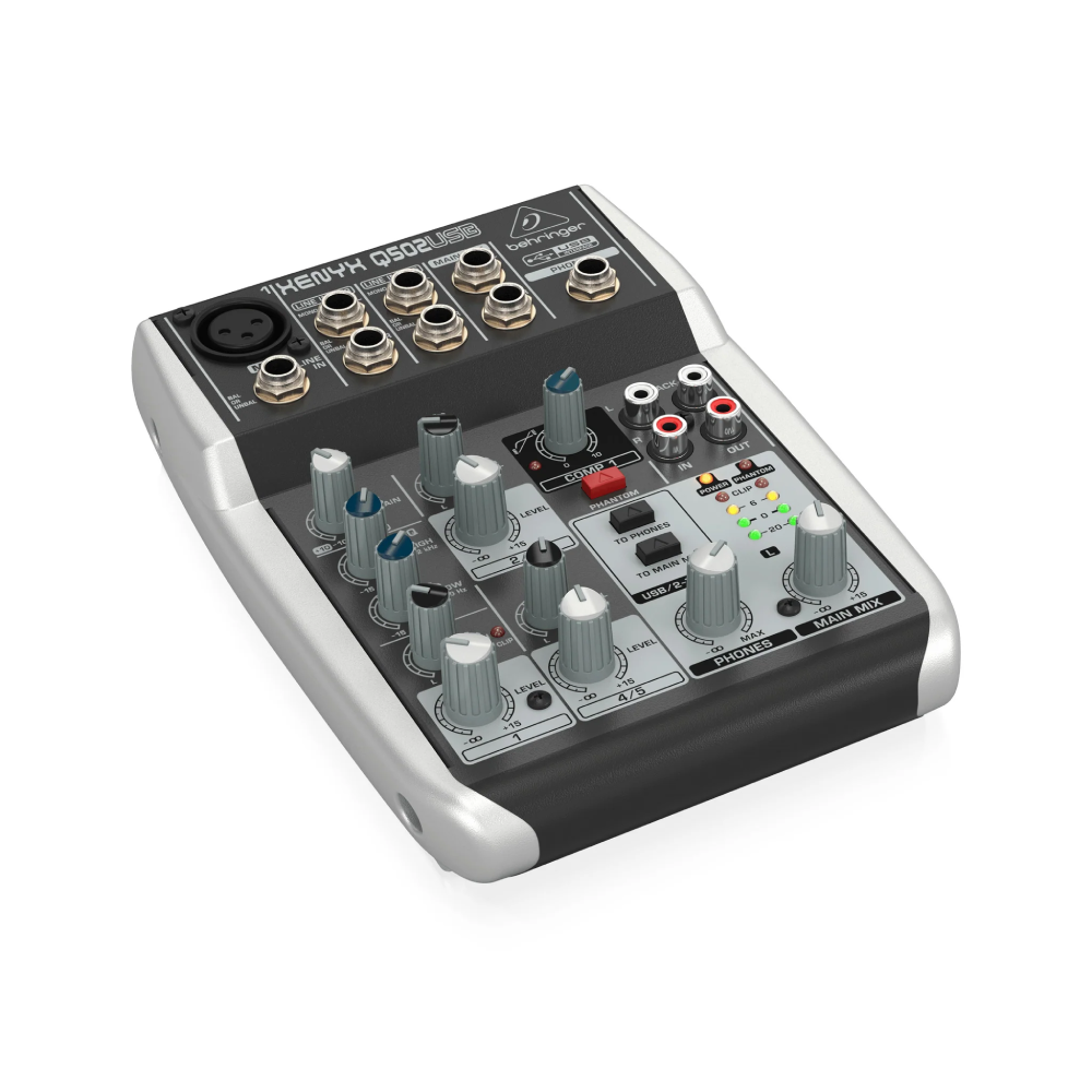 Behringer XENYX 502S Premium Analog 5-Input Mixer with USB Streaming Interface