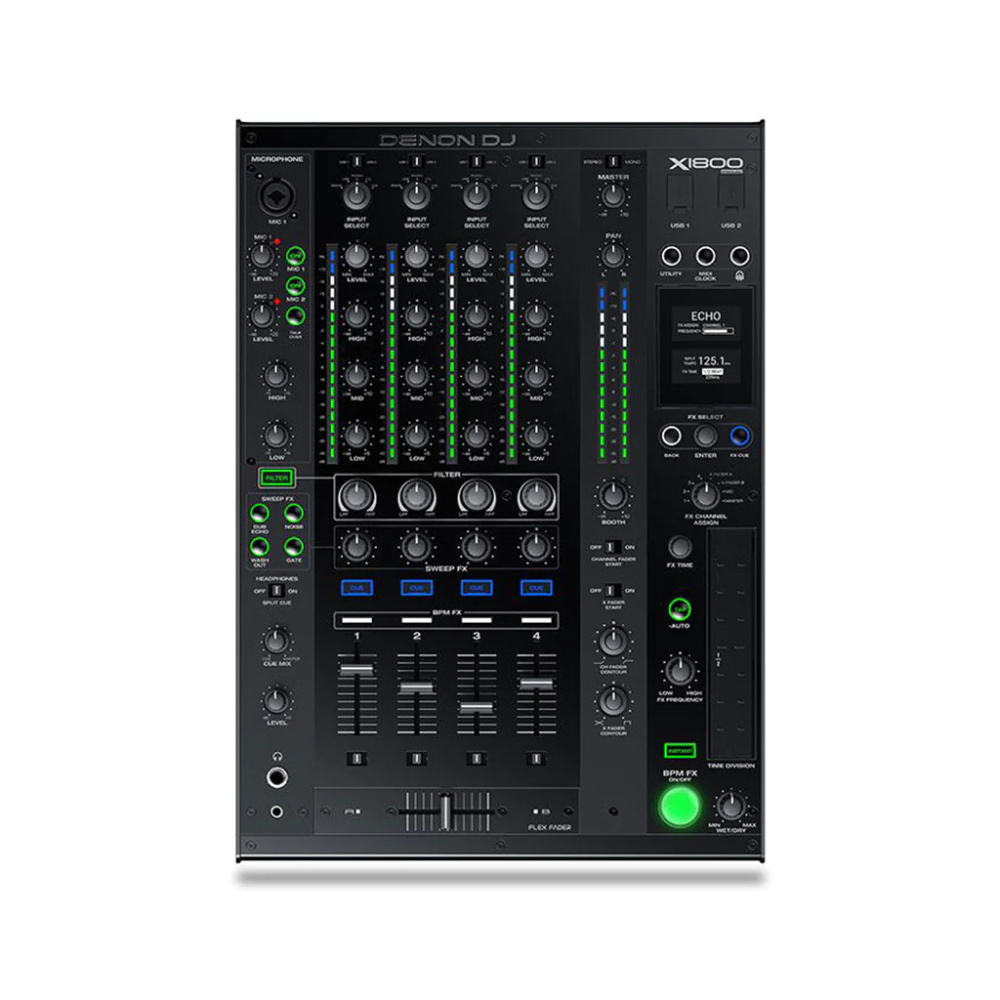 Denon DJ X1800 Prime 4-ch Digital DJ Mixer With USB & LAN Ports