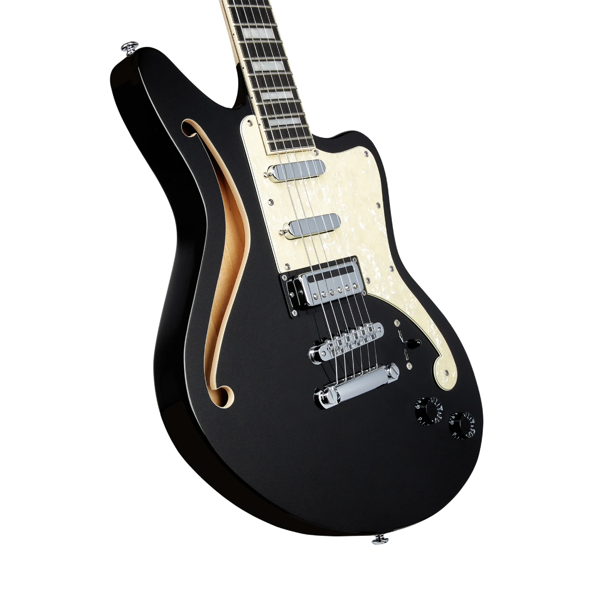 Đàn Guitar Điện D'Angelico Premier Bedford Semi Hollow, Black Flake