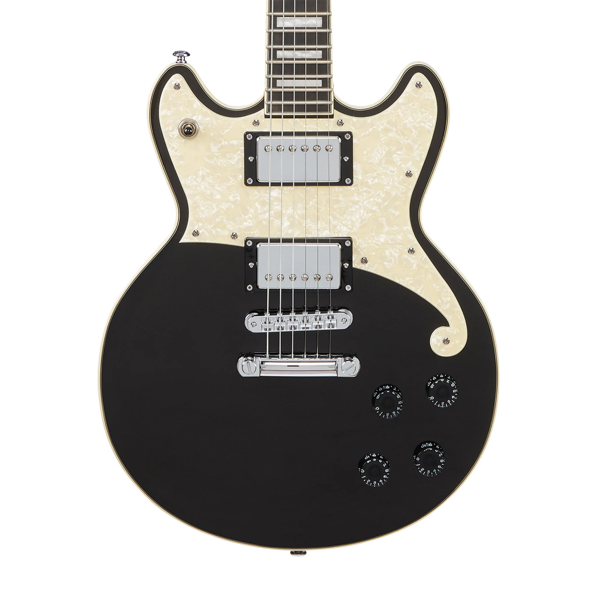 Đàn Guitar Điện D'Angelico Premier Brighton, Black Flake