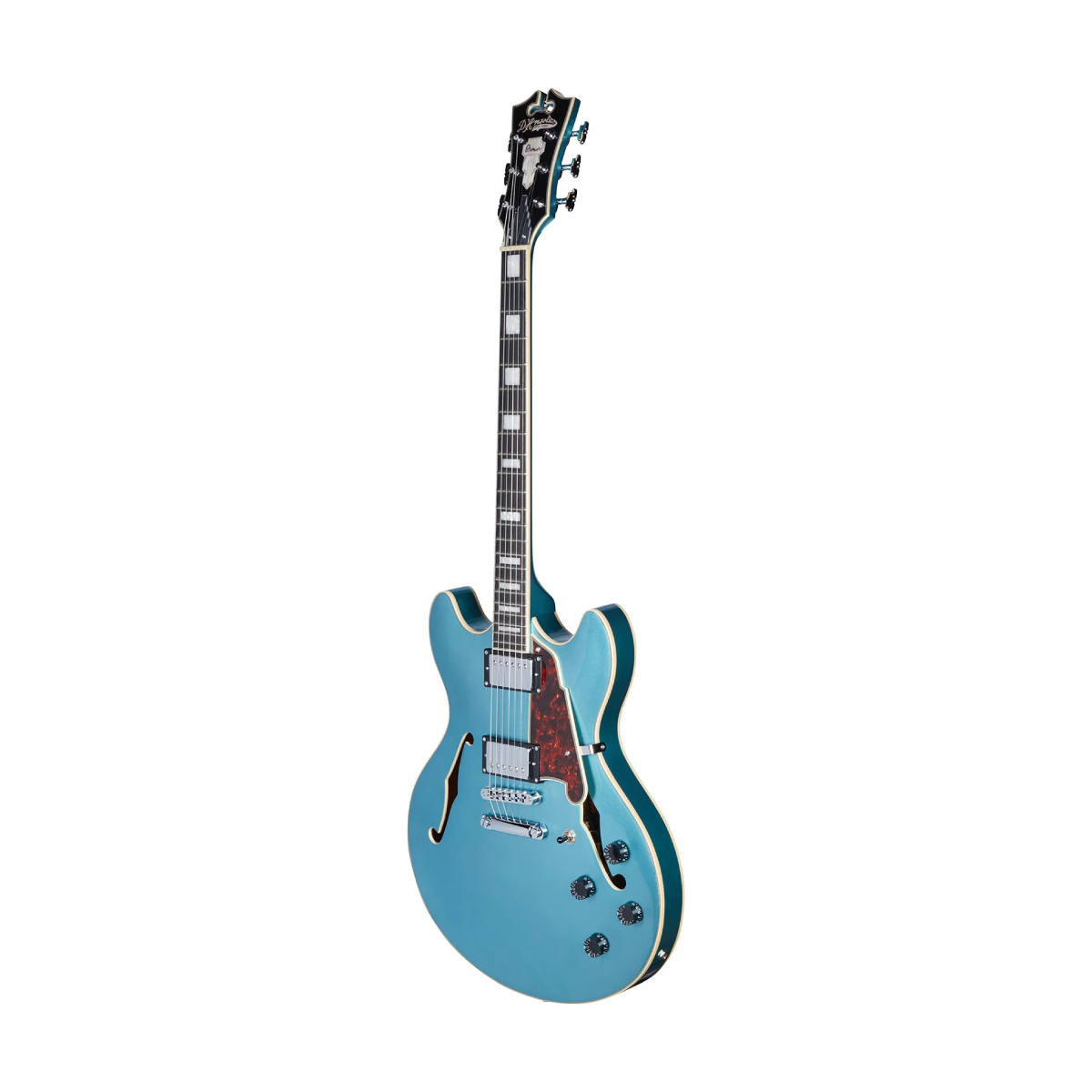 Đàn Guitar Điện D'Angelico Premier DC Semi-Hollow w/Stopbar Tailpiece, Ocean Turquoise