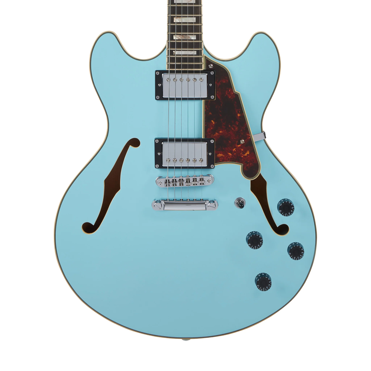 Đàn Guitar Điện D'Angelico Premier DC Semi-Hollowbody w/Stopbar Tailpiece, Sky Blue