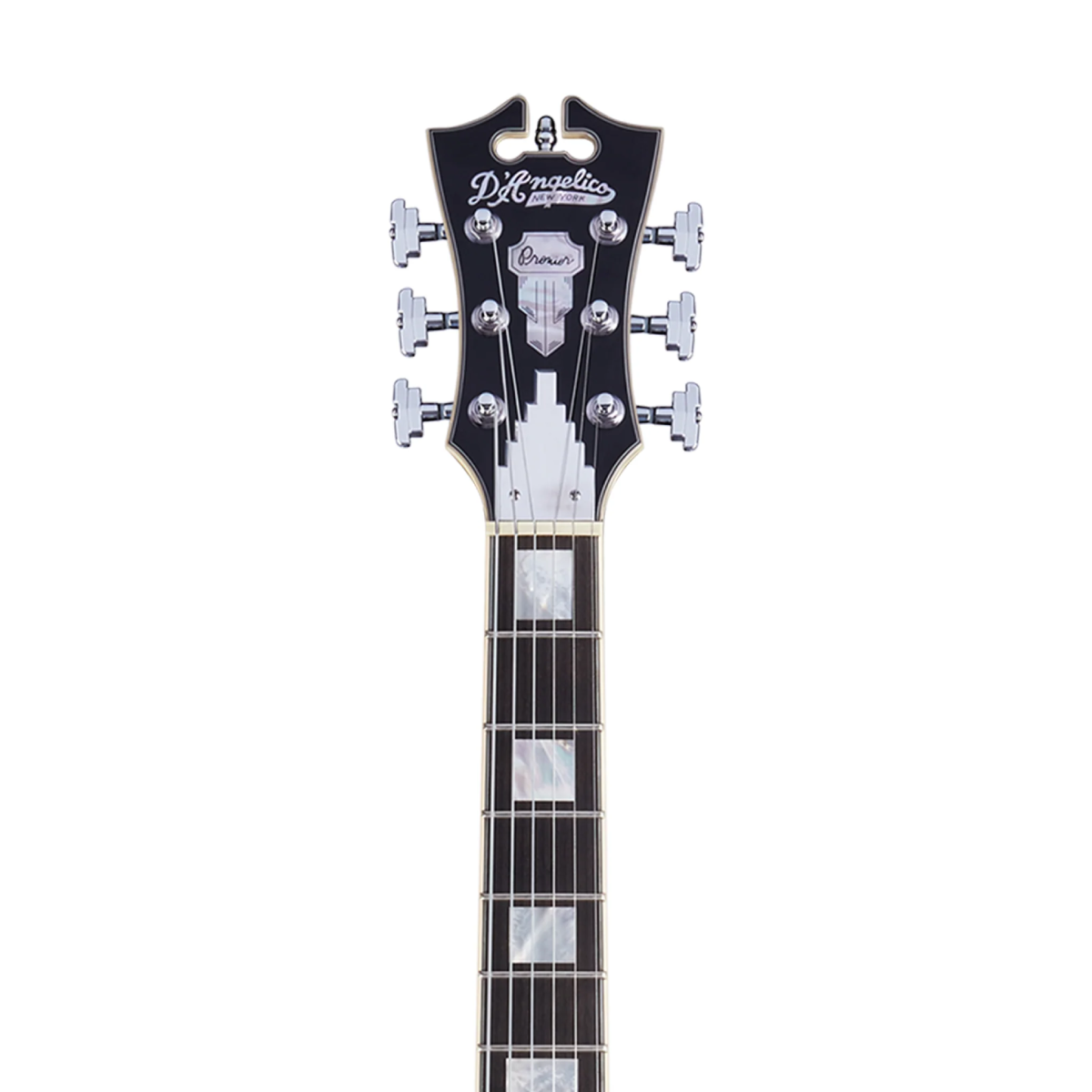 Đàn Guitar Điện D'Angelico Premier Mini DC Semi-Hollow, Black Flake