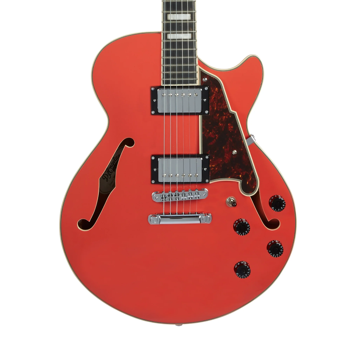 Đàn Guitar Điện D'Angelico Premier SS Semi-Hollow w/Stopbar Tailpiece, Fiesta Red