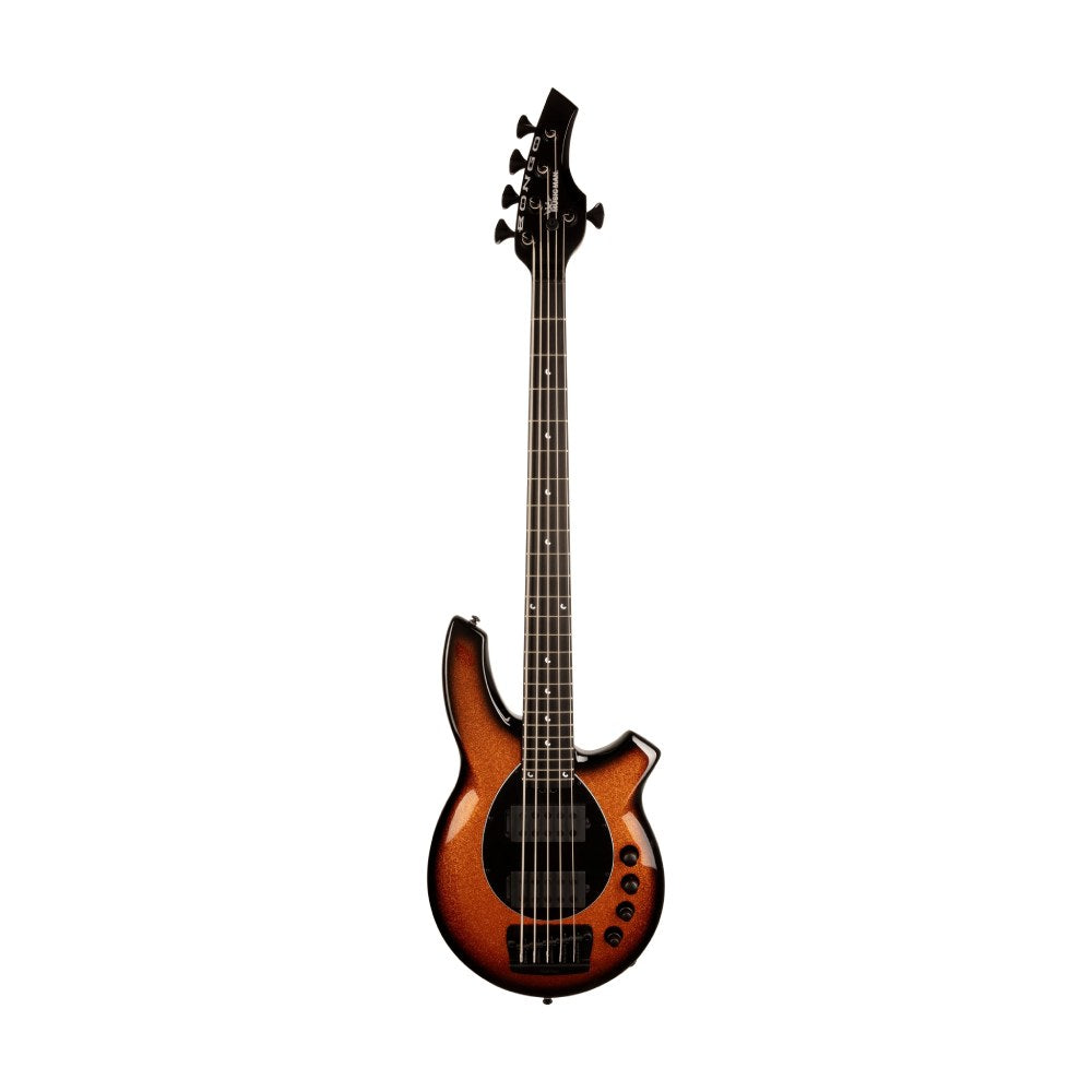 Đàn Guitar Bass Ernie Ball Music Bongo 5, Ebony FB, Harvest Orange