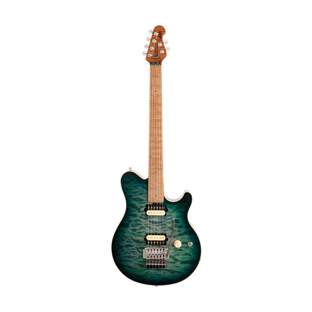 Đàn Guitar Điện Ernie Ball Music Man Axis, Yucatan Blue Quilt