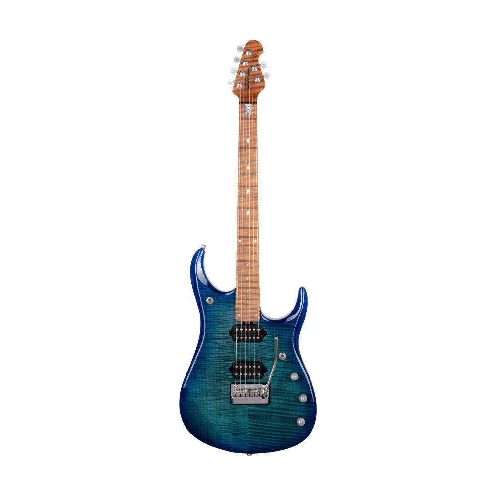 Đàn Guitar Điện Ernie Ball Music Man John Petrucci JP15, Maple FB, Cerulean Paradise Flame