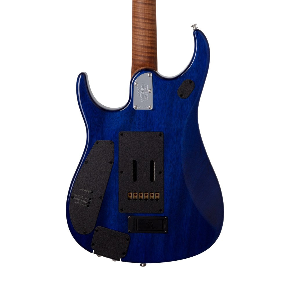 Đàn Guitar Điện Ernie Ball Music Man John Petrucci JP15, Maple FB, Cerulean Paradise Flame