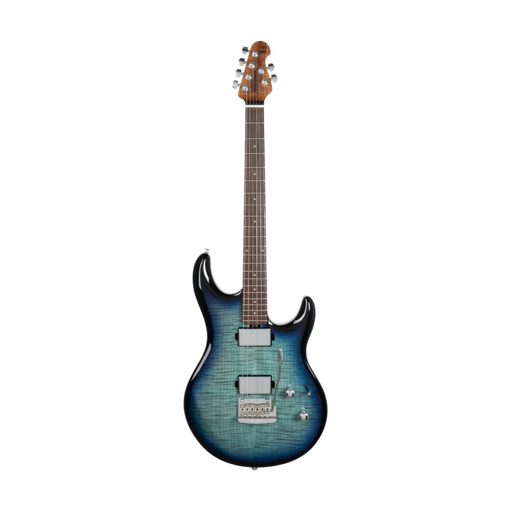 Đàn Guitar Điện Ernie Ball Music Man Steve Lukather L4 HH Maple Top, RW FB, Blue Flame