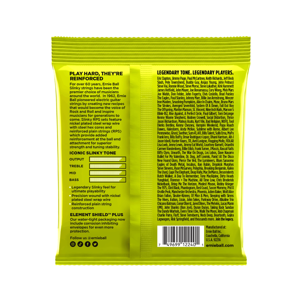 Dây Đàn Guitar Điện Ernie Ball Regular Slinky RPS Nickel Wound, 10-46
