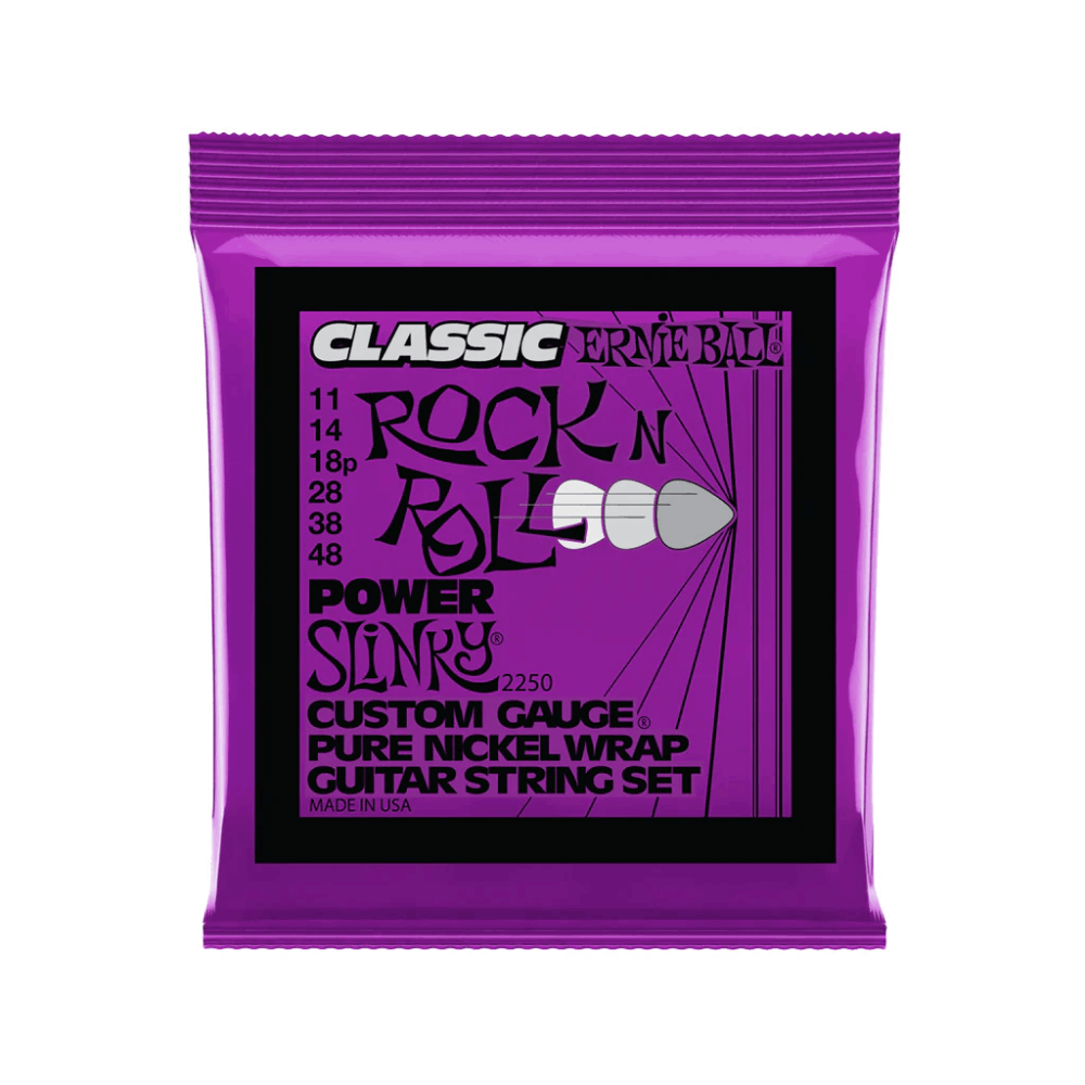 Dây Đàn Guitar Điện Ernie Ball Power Slinky Classic Rock N Roll Pure Nickel Wrap, 11-48