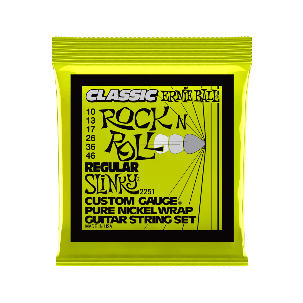 Dây Đàn Guitar Điện Ernie Ball Regular Slinky Classic Rock N Roll Pure Nickel Wrap, 10-46