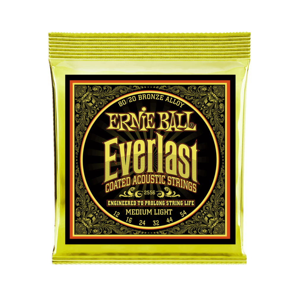 Dây Đàn Guitar Ernie Ball Everlast Medium Light Coated 80/20 Bronze, 12-54