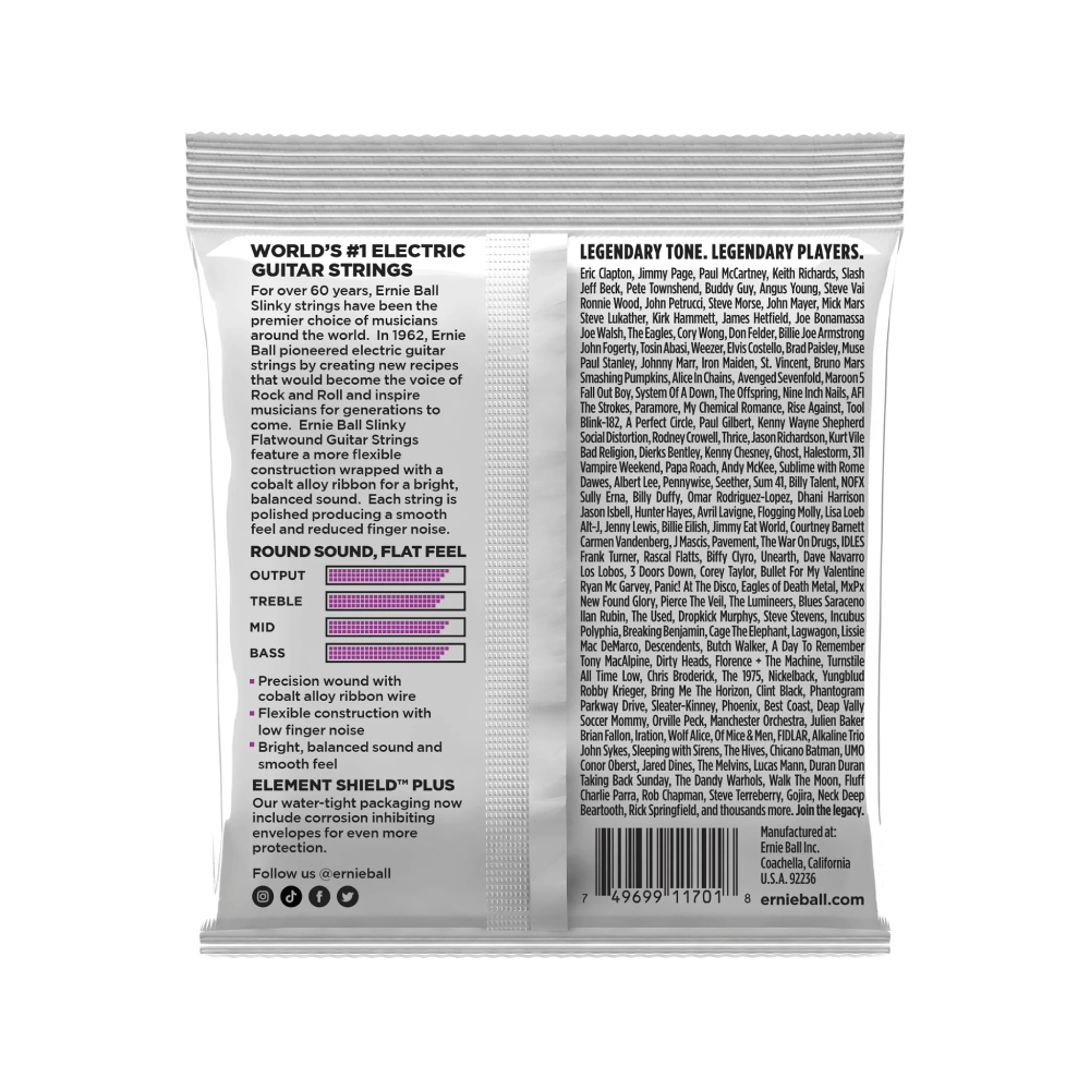 Dây Cáp Ernie Ball Power Slinky Flatwound, 11-48